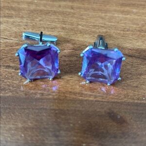 Purple Gemstone Cufflinks
